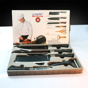 Zepter 6-Piece Stainless Steel Kitchen Knife Set – Premium Imported Quality (NB0110)