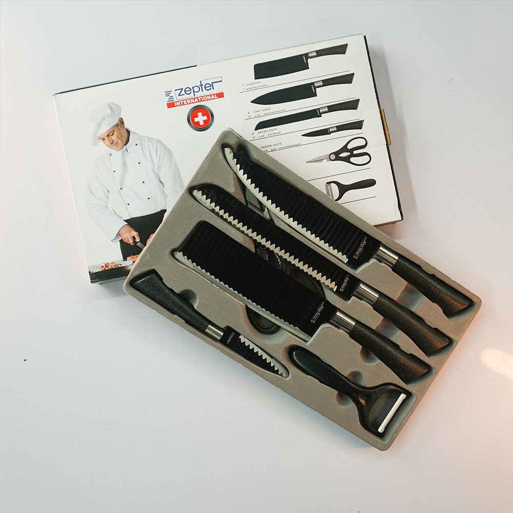 Zepter 6-Piece Stainless Steel Kitchen Knife Set – Premium Imported Quality (NB0110) - Image 3