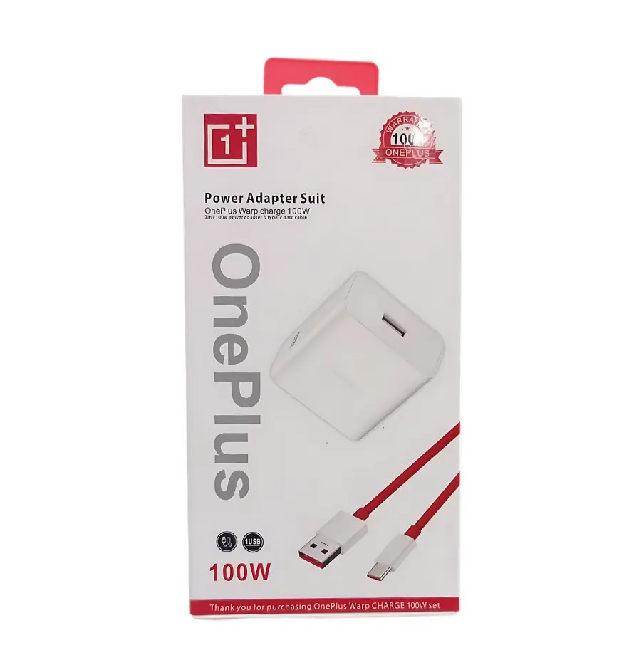 Oneplus Warp Charger 80W/100W 2 in 1 Box Power Adapter USB Type-C Cable - Image 2