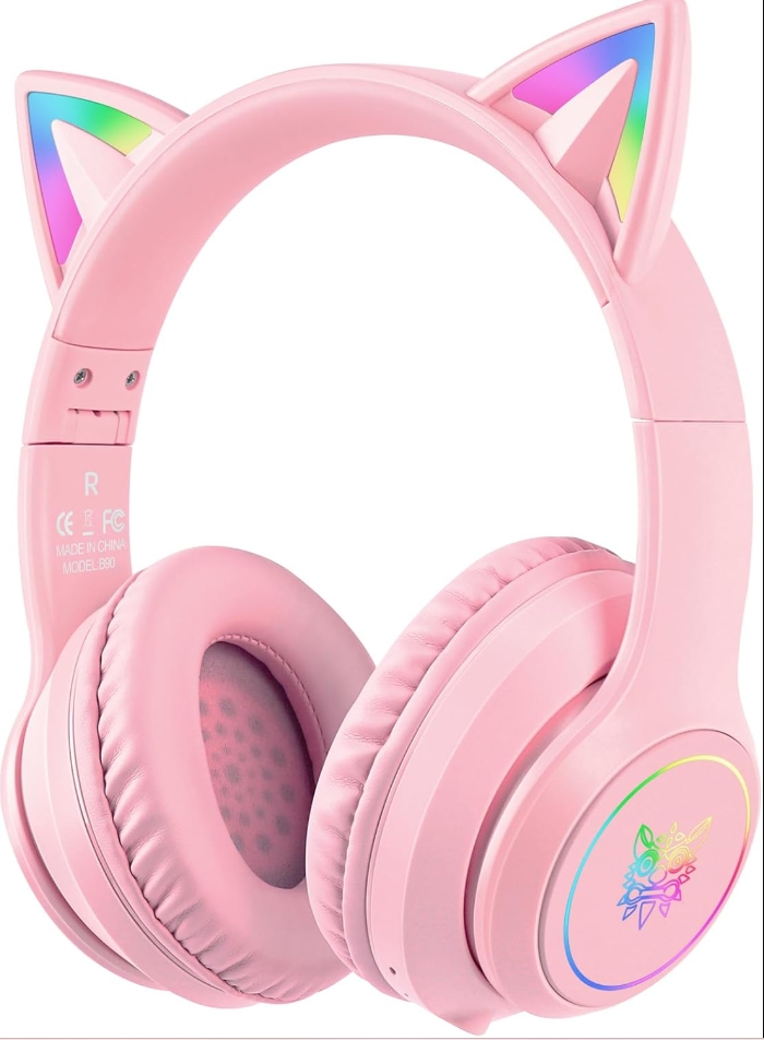 STN-28 Wireless Cat-Ear Headphones with LED, Mic, AUX/TF - Image 2