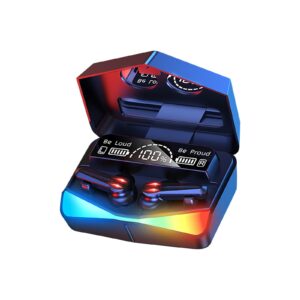 TWS M28 Wireless Sports Earbuds With Colorful Lighting Effect