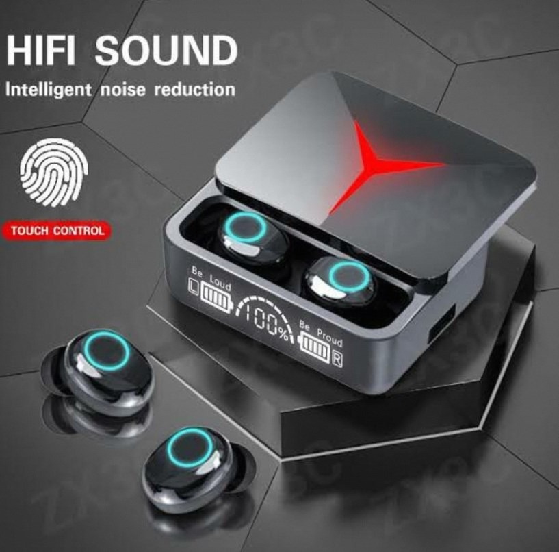 M90 Pro TWS Digital Display Earbuds with HD Voice Noise Cancelling Bluetooth Feature - Image 5