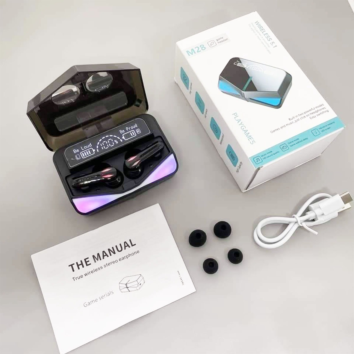 M28 TWS Bluetooth Wireless Earbuds - Image 3