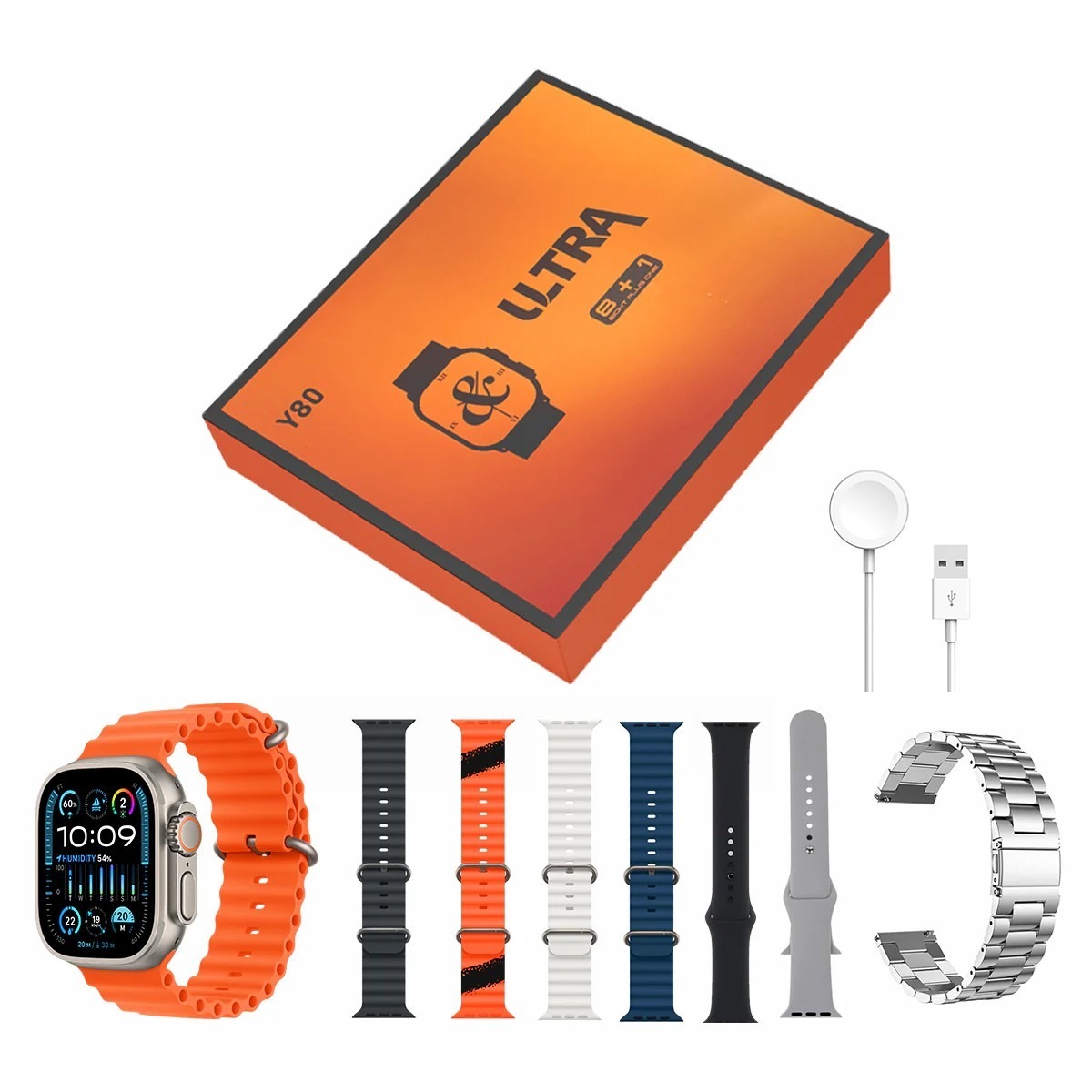 Y80 Ultra Smartwatch with 8 Strap - Image 3